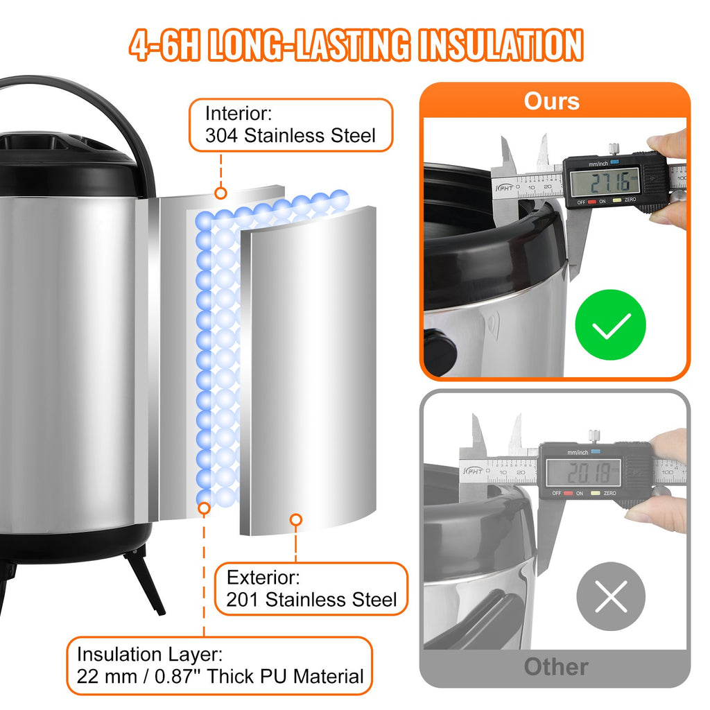 Termo gėrimų dozatorius VEVOR WNS-2, 7,6 l