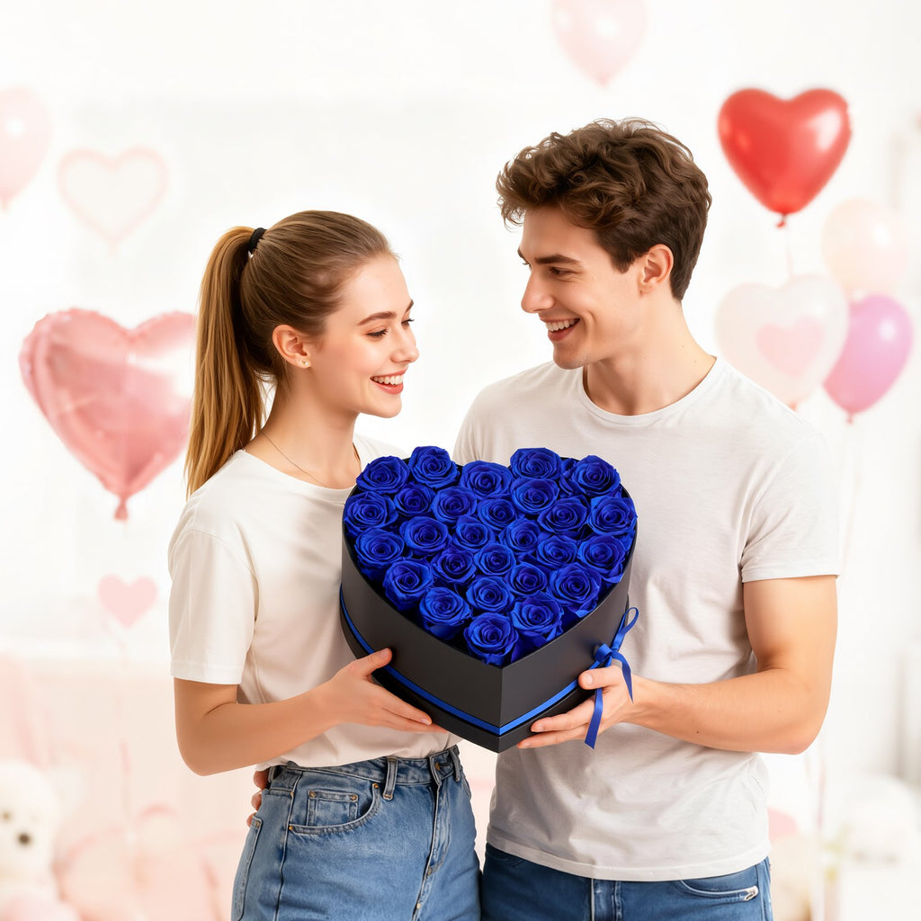 Mieganti rožė dėžutėje VEVOR Heart-27S, 27 vnt.