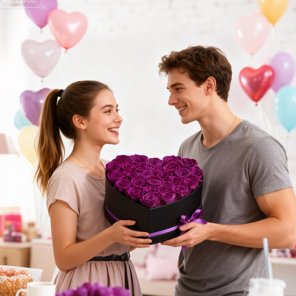 Stabilizuotos gėlės VEVOR Heart-27S, 27 vnt.