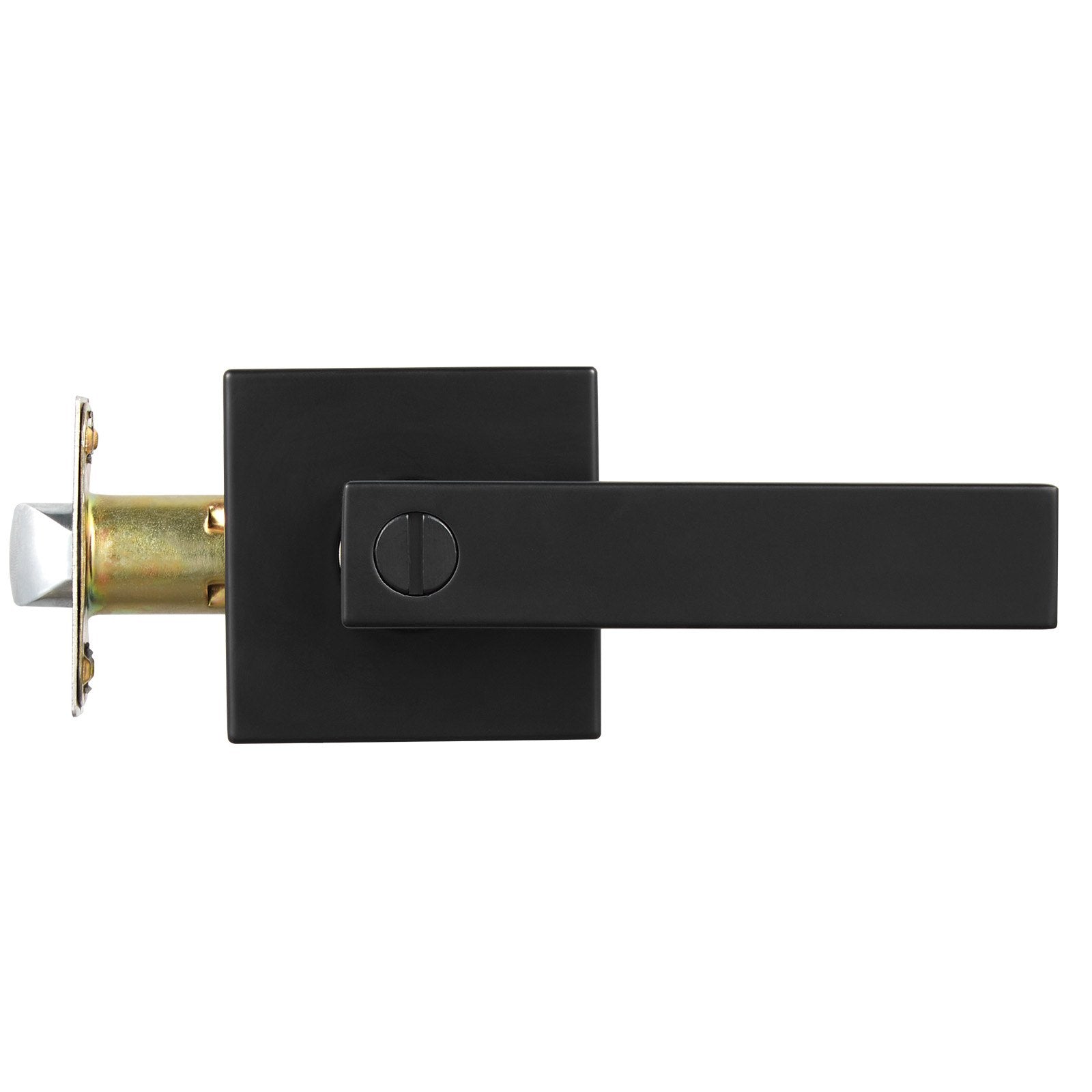 Vidaus durų rankena su užraktu VEVOR KJ2118-BK-BLK, matinė juoda