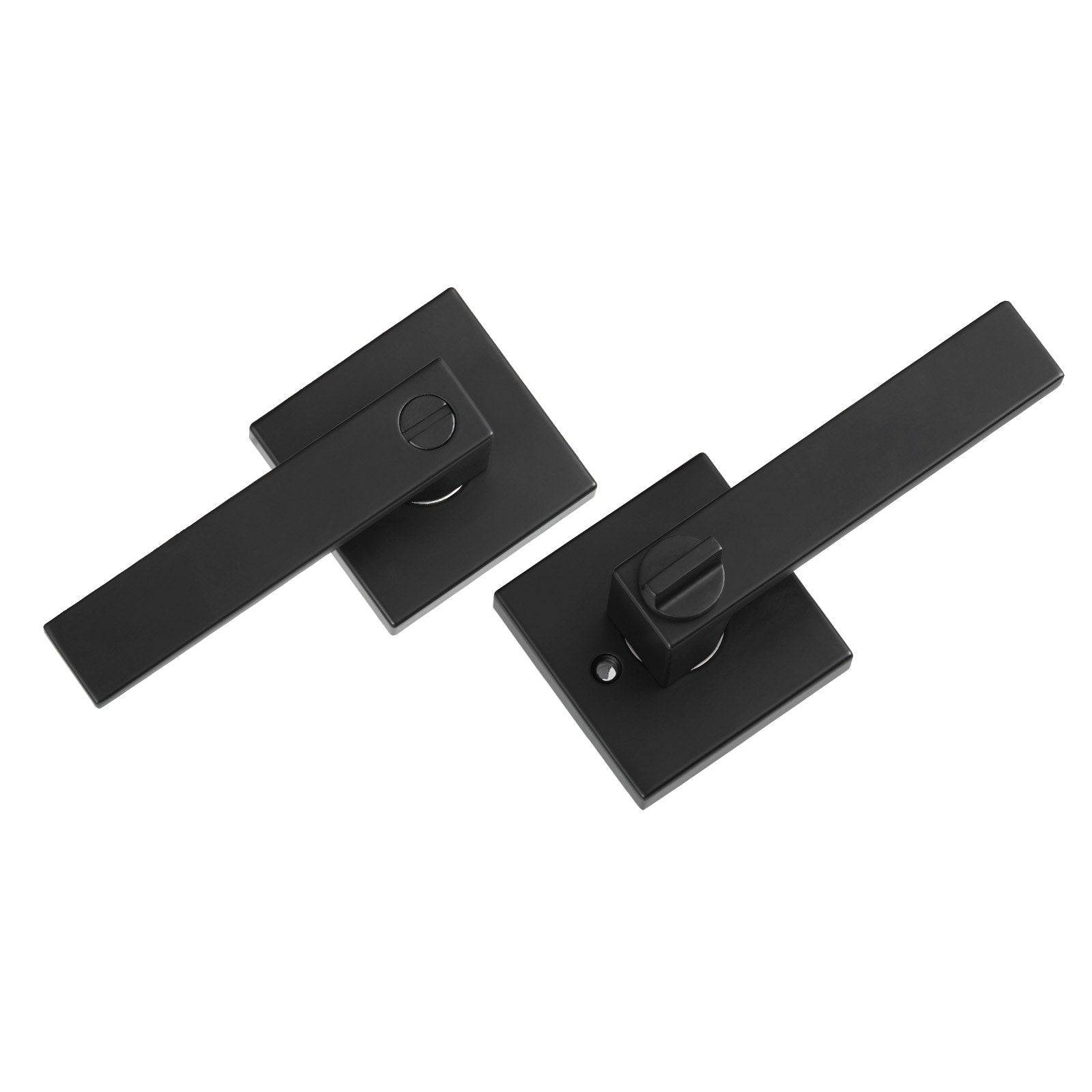 Vidaus durų rankena su užraktu VEVOR KJ2118-BK-BLK, matinė juoda