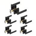 Vidaus durų rankenų komplektas VEVOR KJ2118-BK-BLK, 5 vnt.