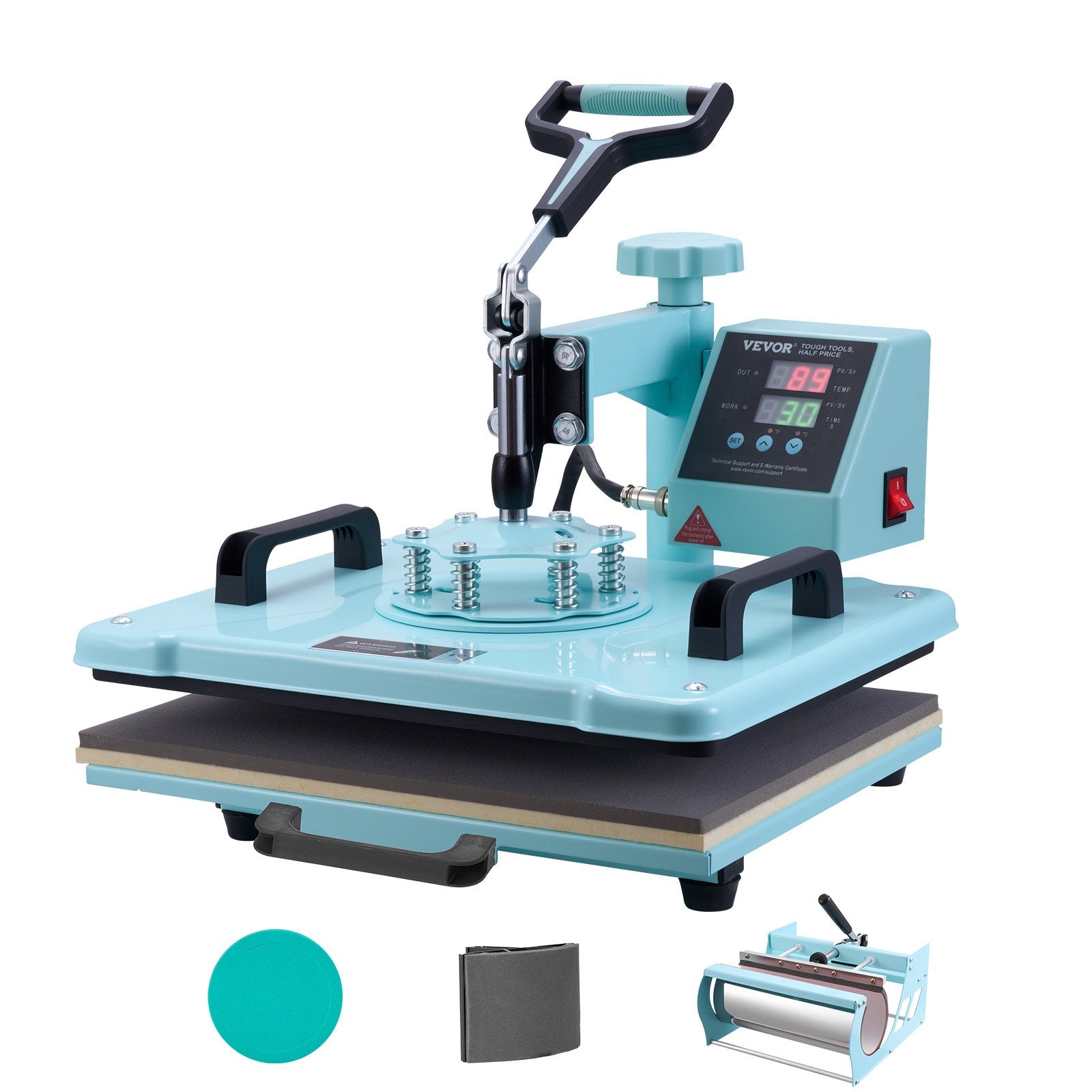 Karšto spaudimo termopresas VEVOR SJY-H12151M, 5-in-1 komplektas