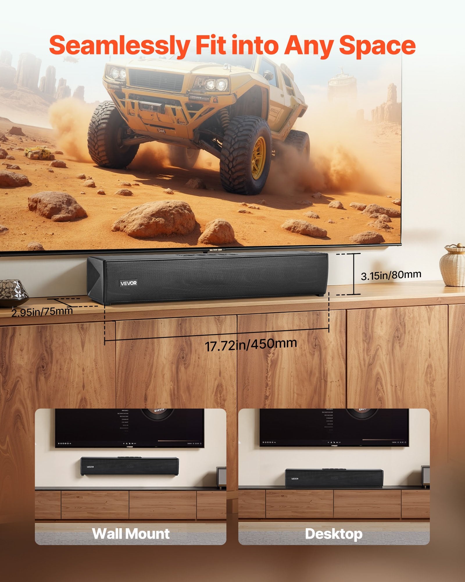 Garso kolonėlė (Soundbar) VEVOR LK-S819-4, 80W