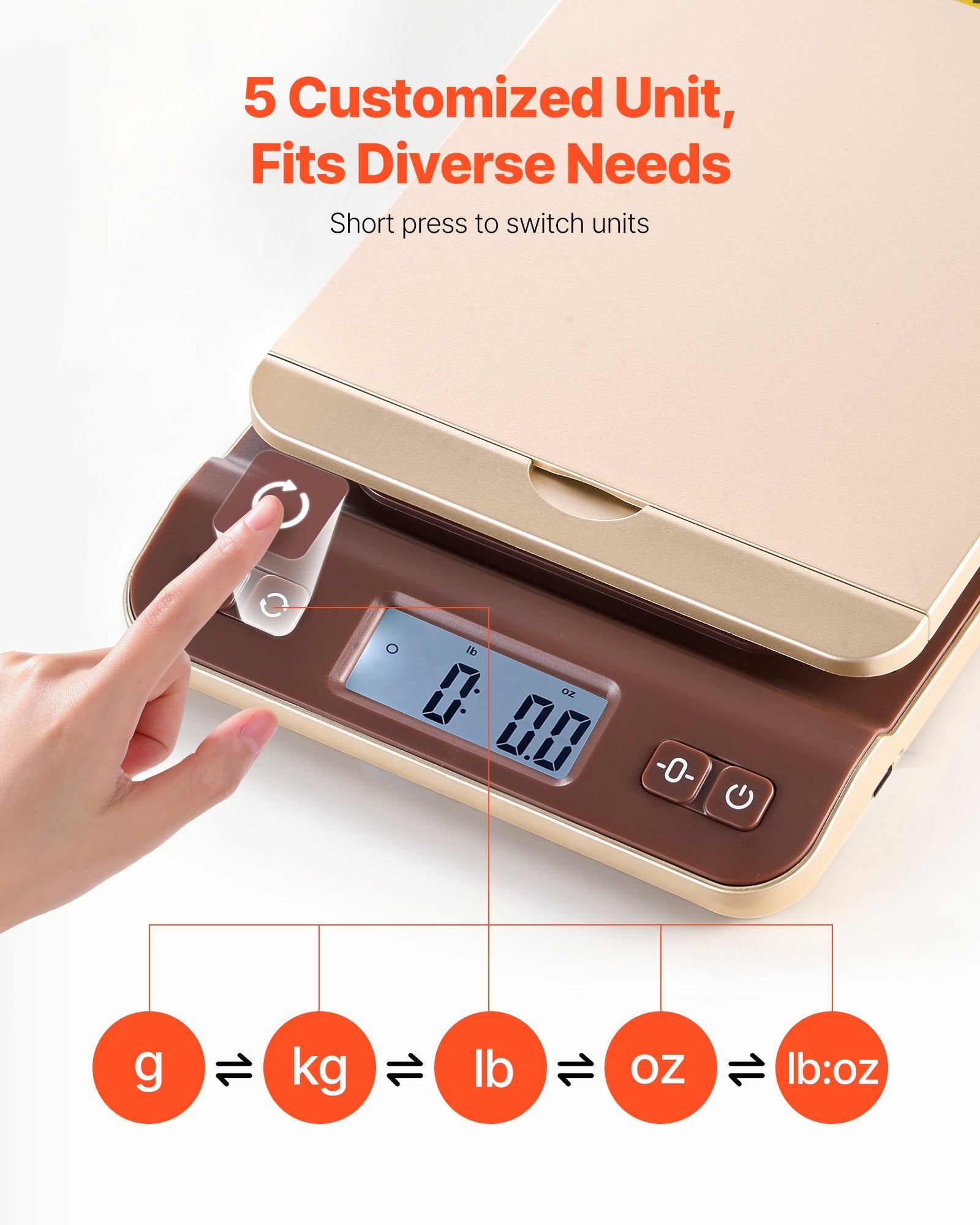 Skaitmeninės pašto svarstyklės VEVOR QP-S7, 40 kg