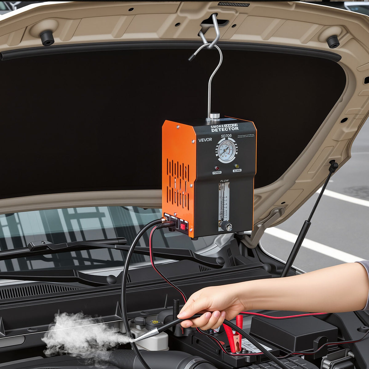 Automobilinis dūmų generatorius nuotėkio paieškai VEVOR SD706, 12V