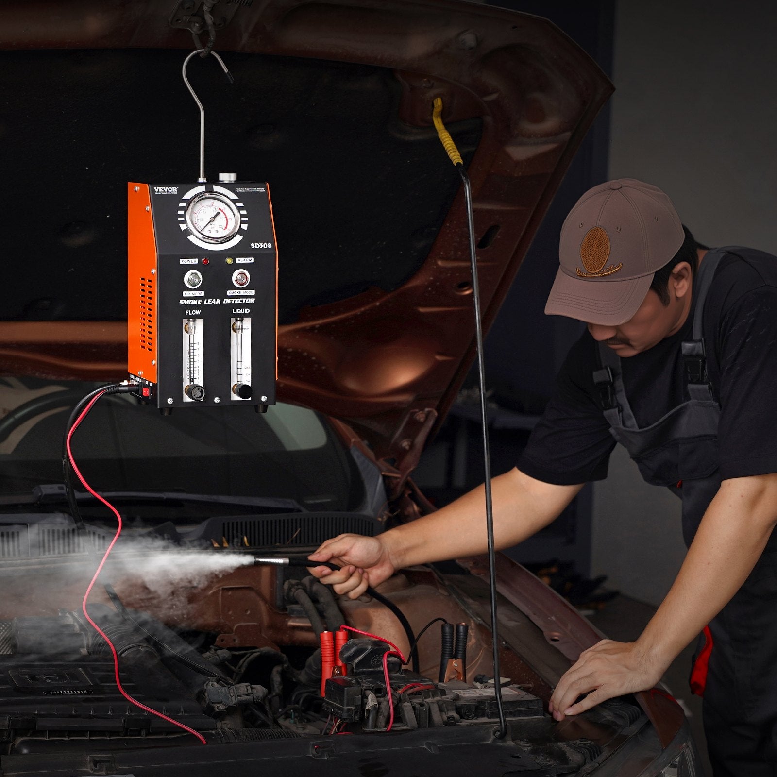 Automobilinis dūmų generatorius nuotėkio paieškai VEVOR SD308, 19–23 PSI