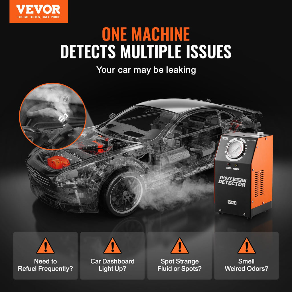 Automobilinis dūmų generatorius sandarumo testavimui VEVOR SD304, 19–23 PSI