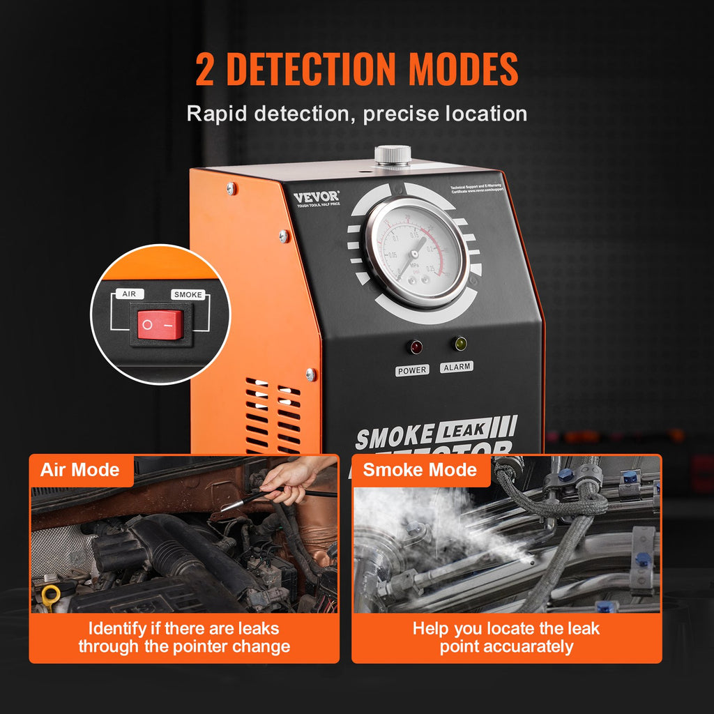 Automobilinis dūmų generatorius sandarumo testavimui VEVOR SD304, 19–23 PSI
