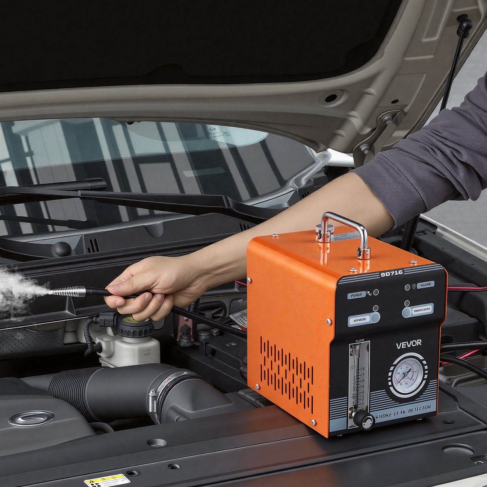 Automobilinis dūmų generatorius sandarumo patikrai VEVOR SD716, 12V