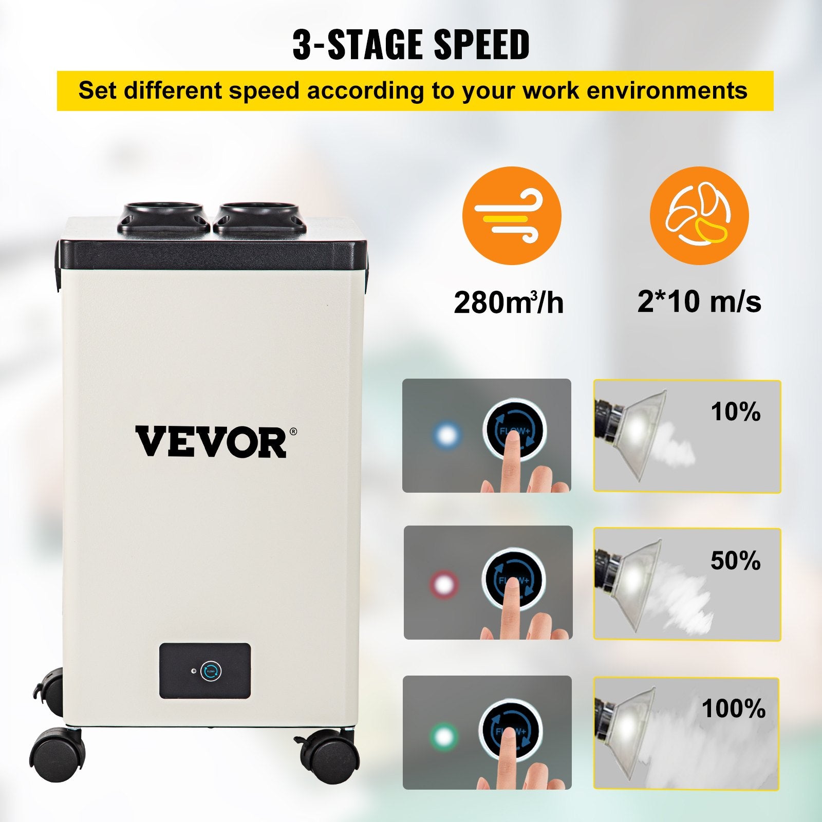Litavimo dūmų sutraukėjas VEVOR FL250, 150W