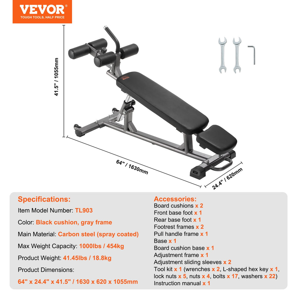 Reguliuojamas sporto suolelis VEVOR TL903, 454 kg apkrova