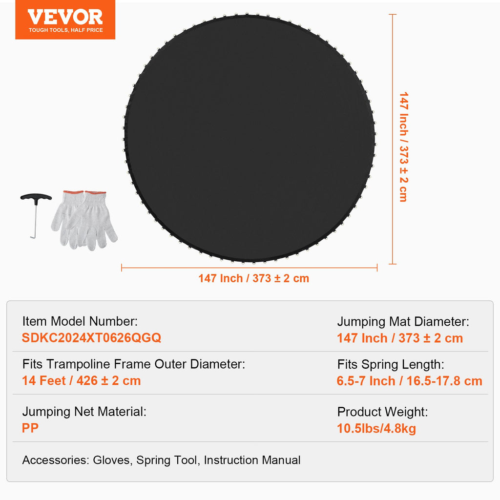 Batuto kilimas VEVOR SDKC2024XT0626QGQ, 426 cm rėmui