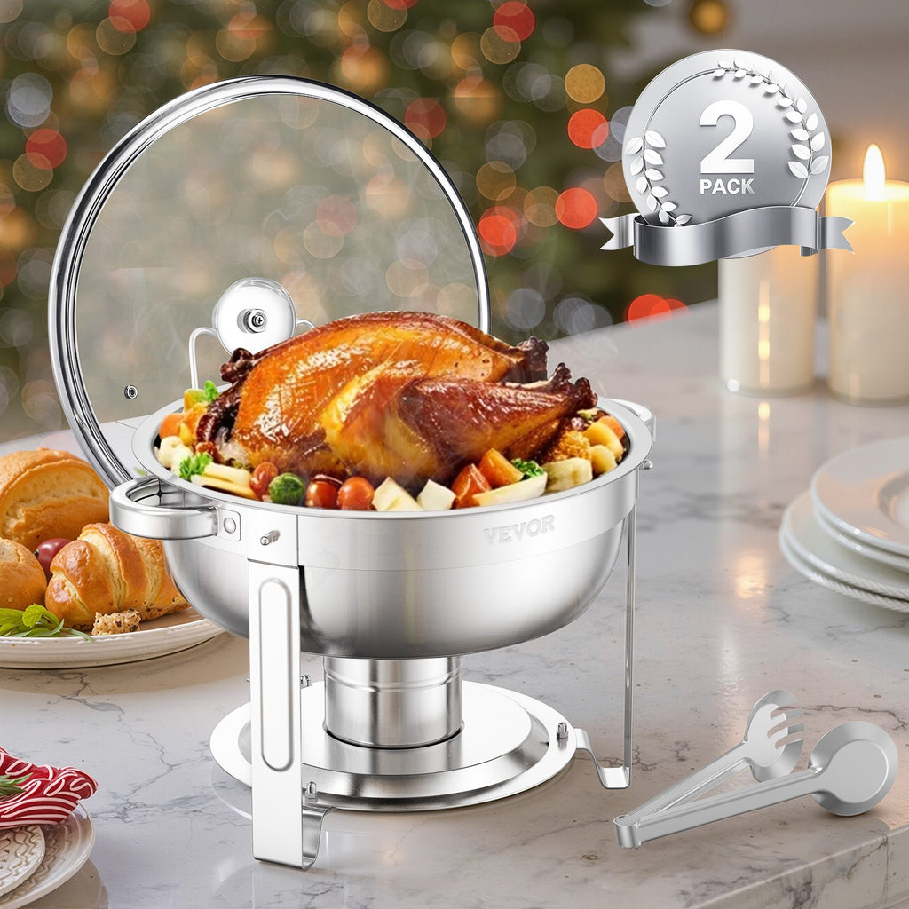 Maisto šildytuvas (Chafing Dish) VEVOR JZYYXCL5LBL2, 4,7 l (2 vnt.)