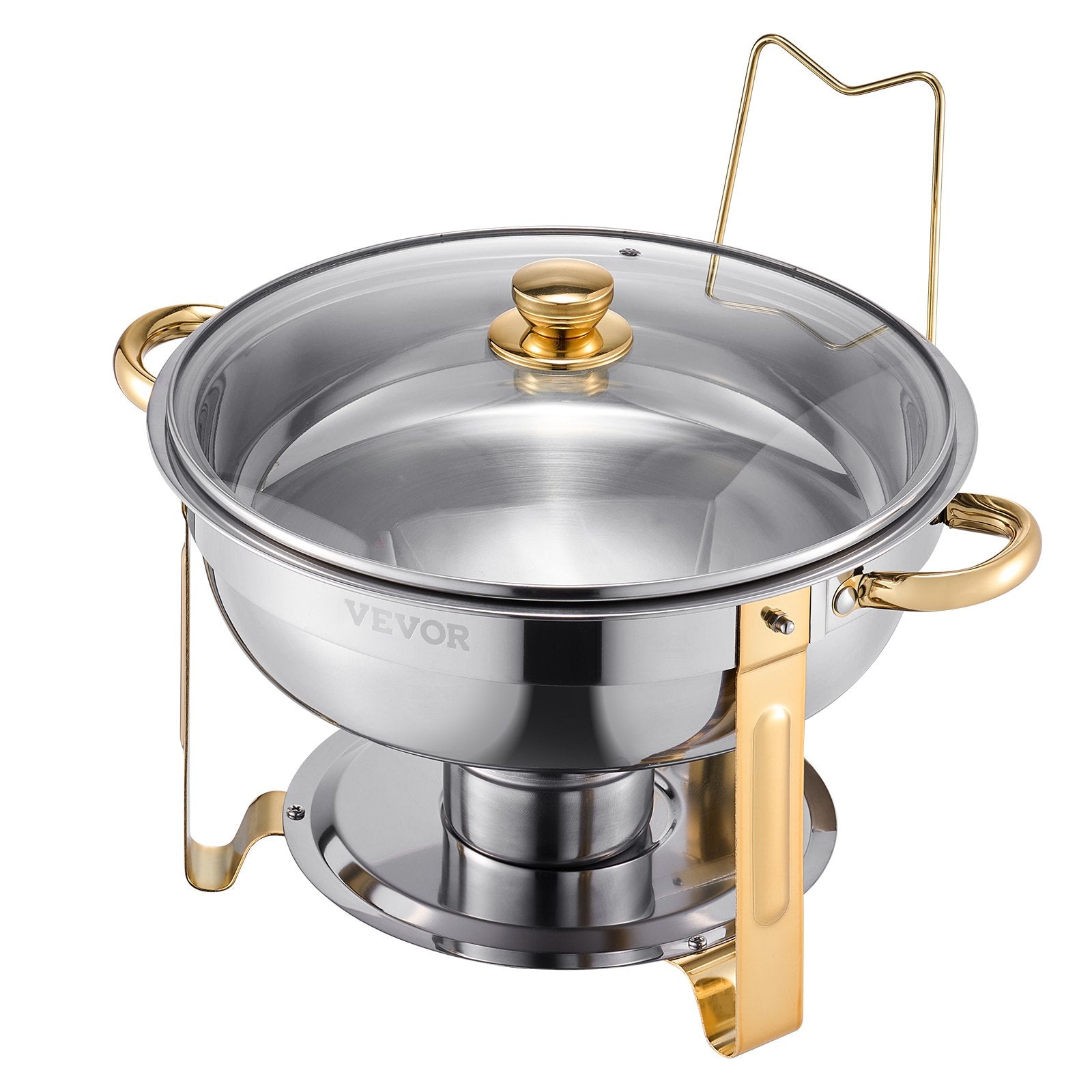Maisto šildytuvas (Chafing Dish) VEVOR HZ-831B, 4 vnt. rinkinys, 4,7 l talpa