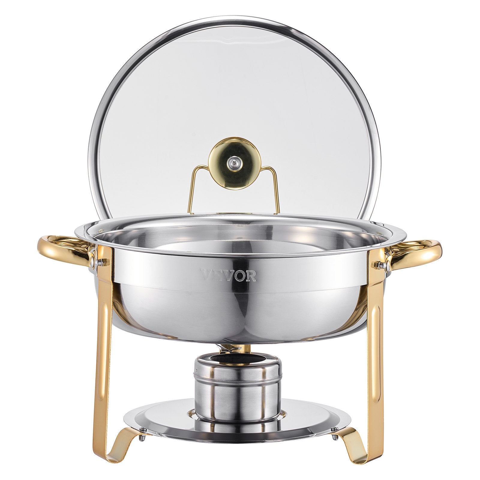 Maisto šildytuvas (Chafing Dish) VEVOR HZ-831B, 4 vnt. rinkinys, 4,7 l talpa