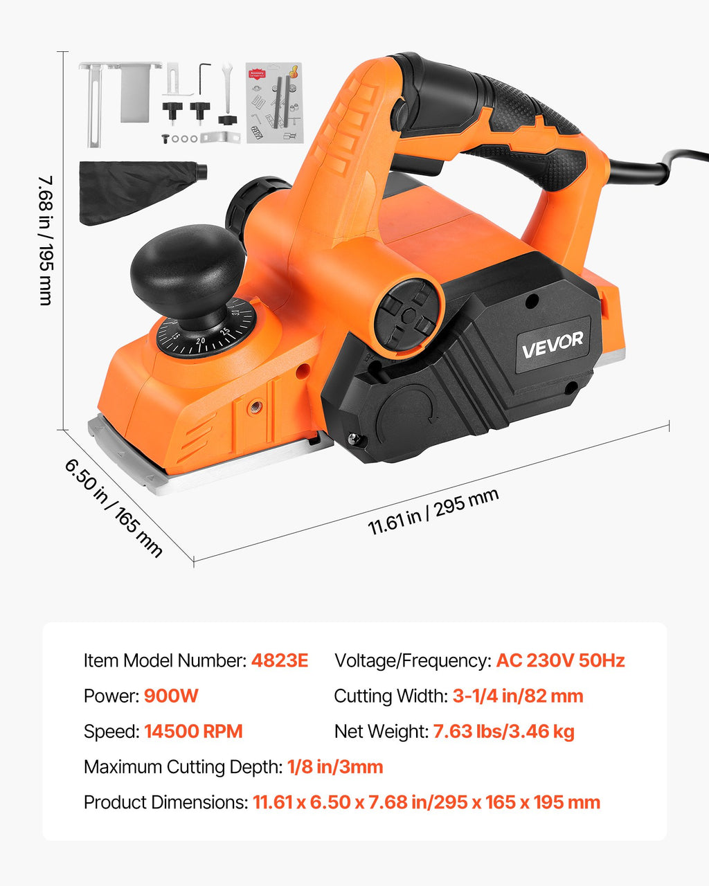 Elektrinis oblius VEVOR 4823E, 900W