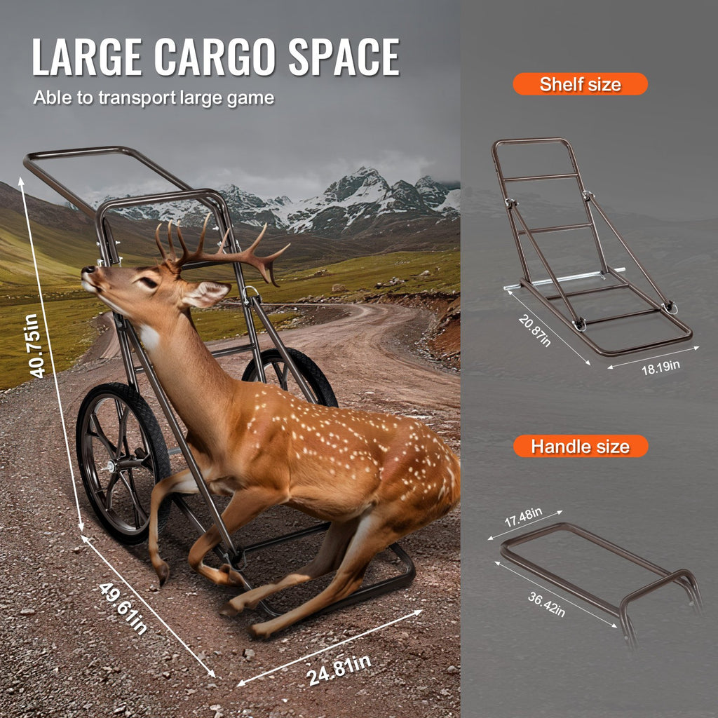 Vežimėlis laimikiui VEVOR YL1701, 227 kg keliamoji galia