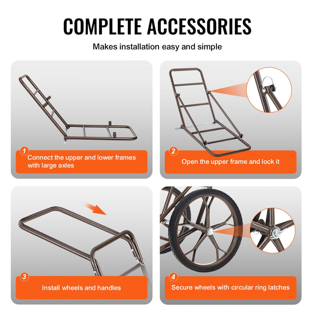 Vežimėlis laimikiui VEVOR YL1701, 227 kg keliamoji galia
