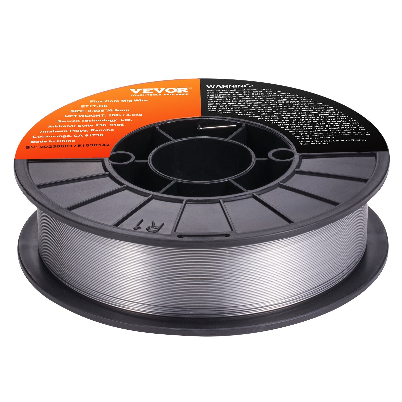 Savisaugė suvirinimo viela VEVOR E71T-GS, 0,9 mm, 4,5 kg