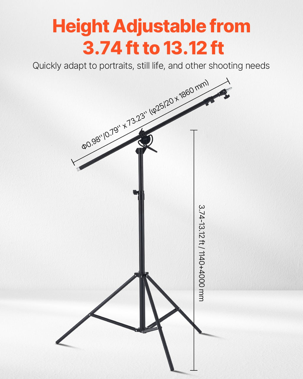 Apšvietimo stovas su gerve VEVOR SH-LS-020, 390 cm aukščio