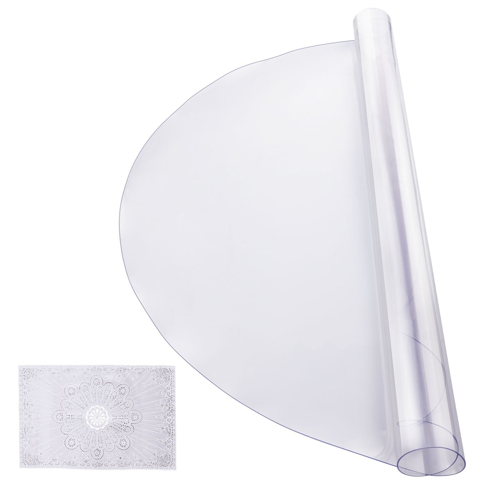Plastikinė stalo apsauga VEVOR F085-2T-φ107, 107 cm skersmens, 2 mm storio