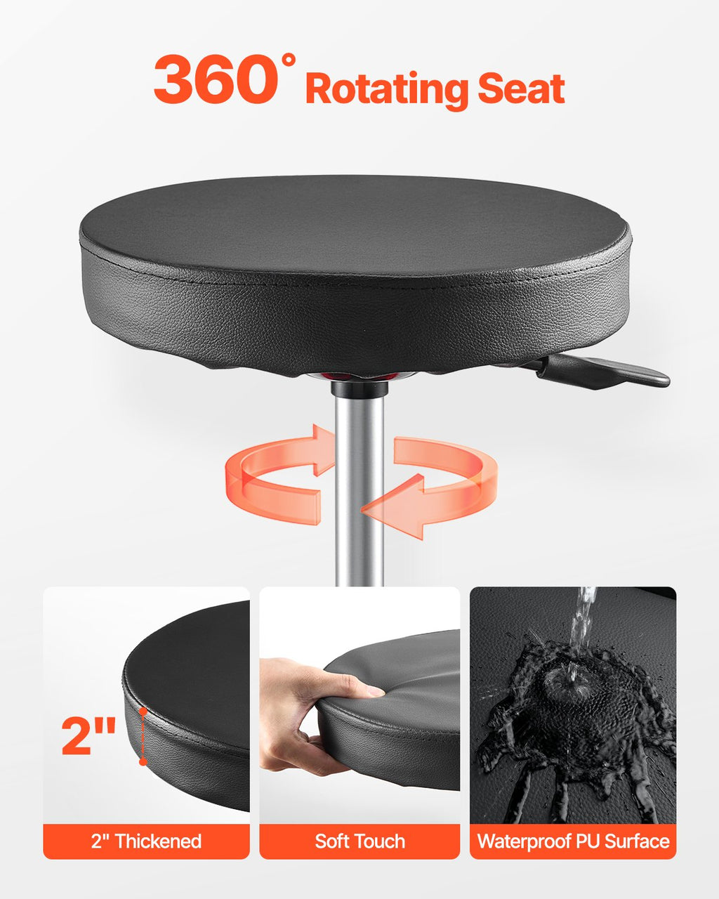 Ratukinė mechaniko kėdė VEVOR XF8308, 136 kg keliamoji galia