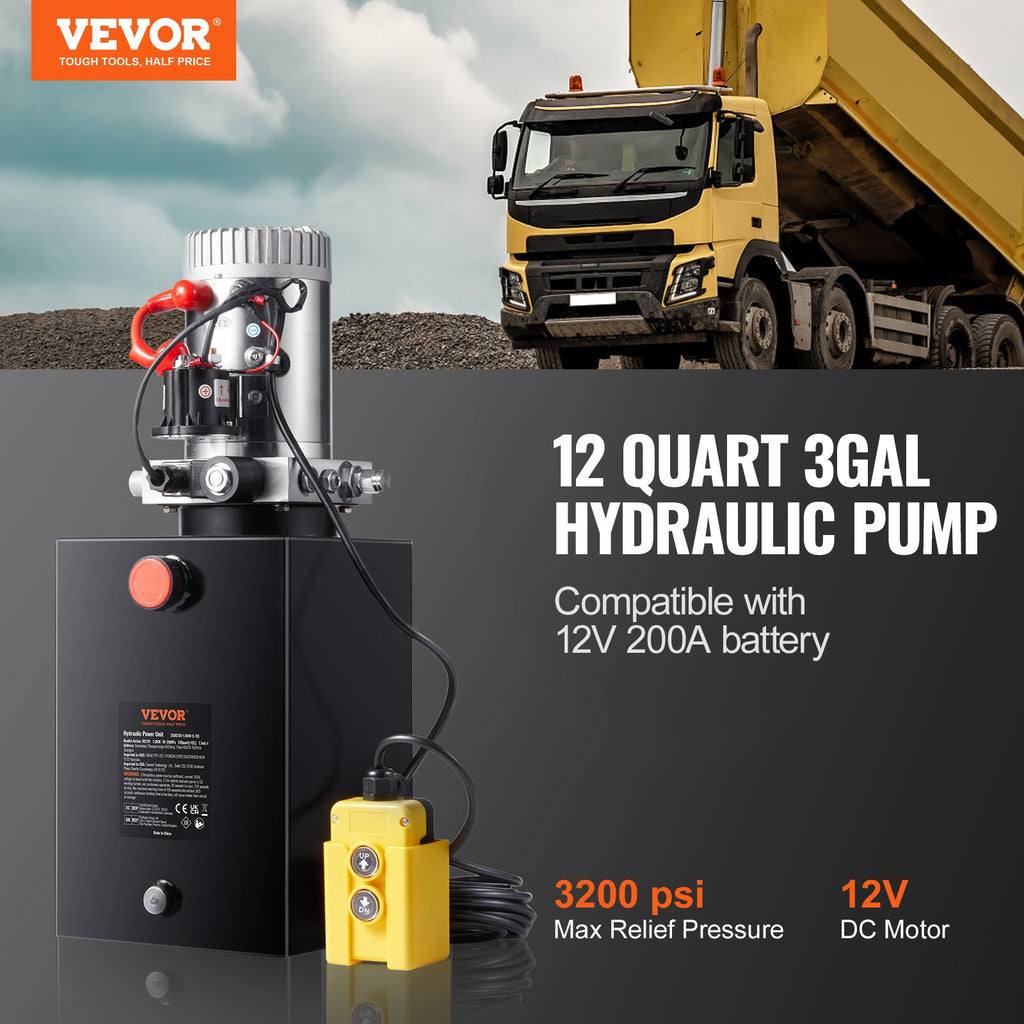 Hidraulinis siurblys VEVOR TDDC12V-1.6KW-D-12L, 12 l talpos