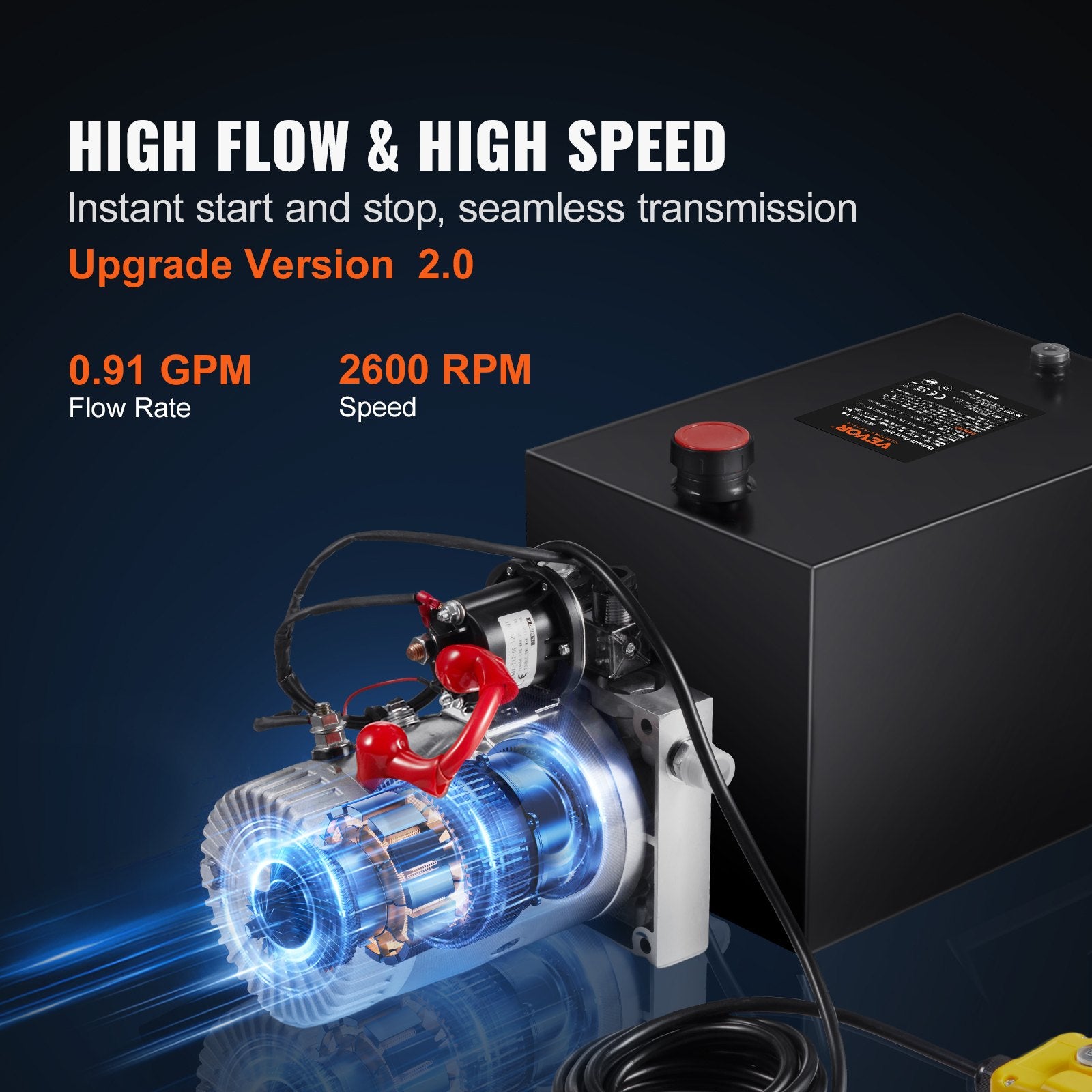 Hidraulinis siurblys VEVOR TDDC12V-1.6KW-D-8L, 12V 1.6kW