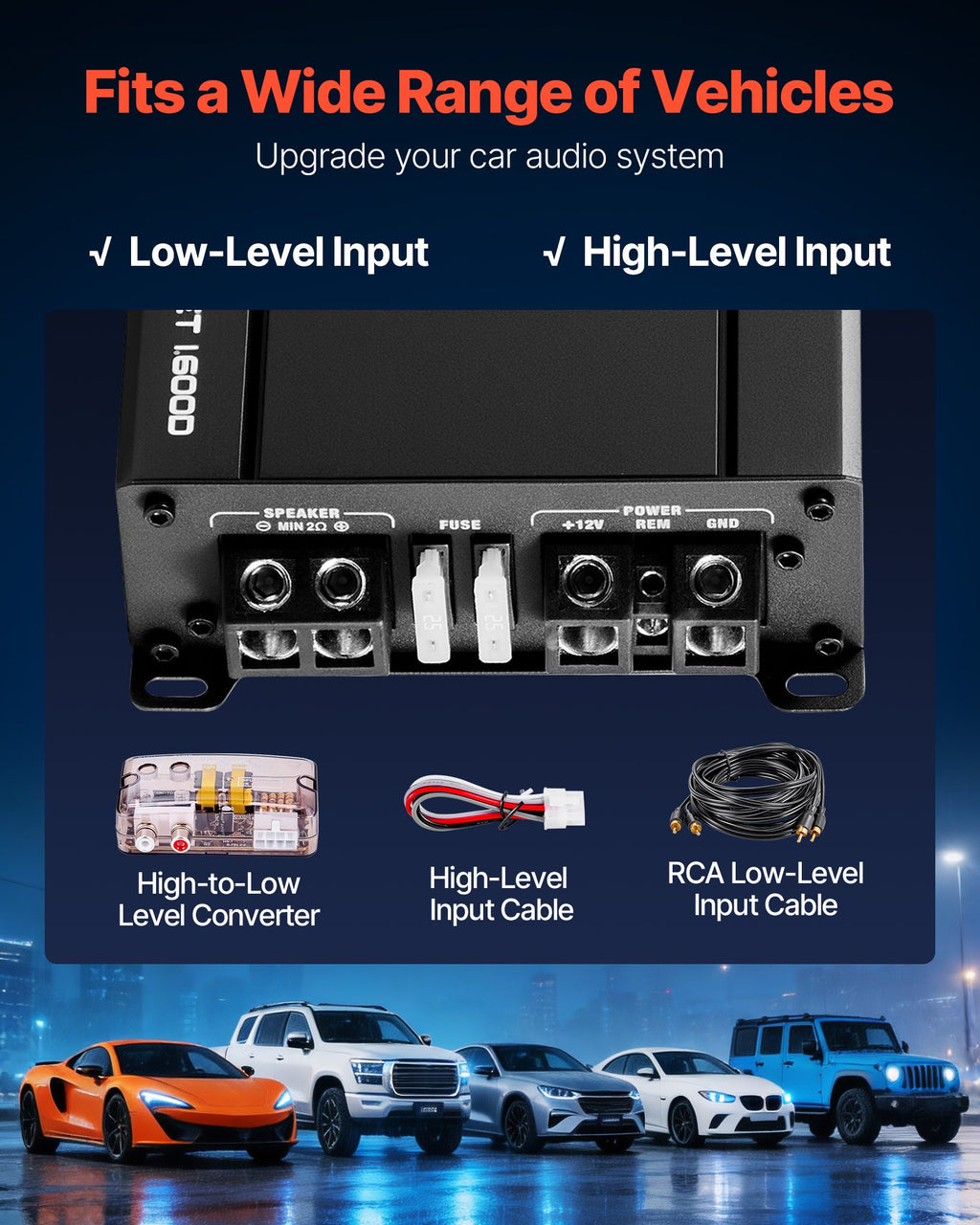 Žemų dažnių garsiakalbių komplektas VEVOR T-1202A, 1200W RMS