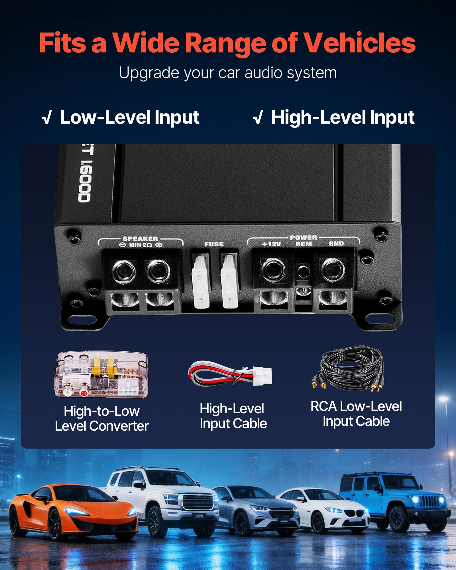 Žemų dažnių garsiakalbių komplektas VEVOR T-1202A, 1200W RMS