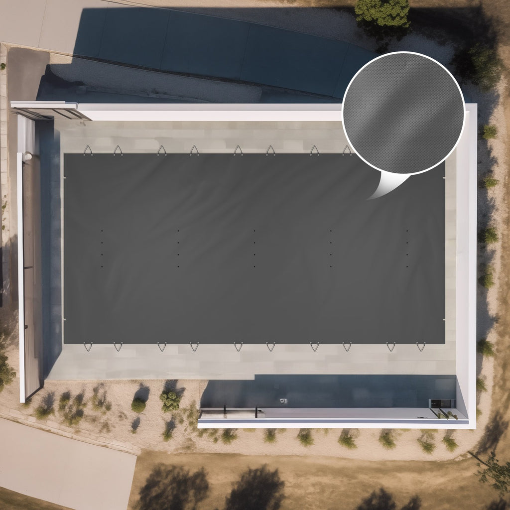 Baseino apsauginis uždangalas VEVOR PVC 4*8 Black, 4 x 8 m