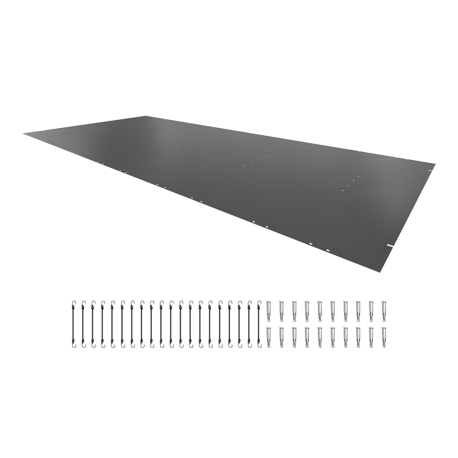 Baseino apsauginis uždangalas VEVOR PVC 4*8 Black, 4 x 8 m