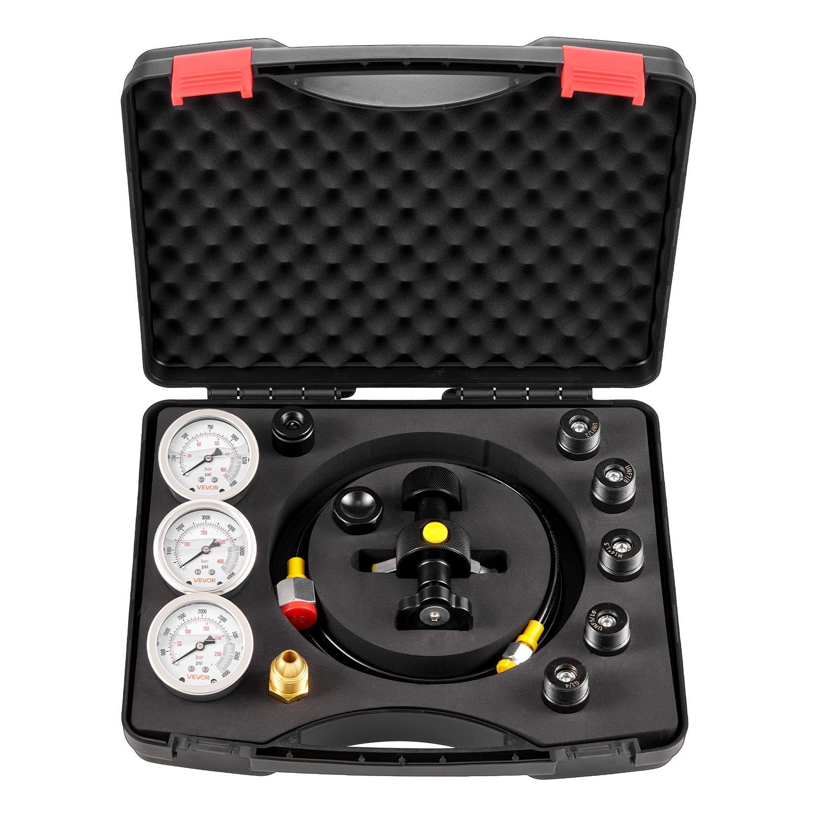 Hidraulinis azoto akumuliatorių pildymo rinkinys VEVOR YS-0200D, 400 bar
