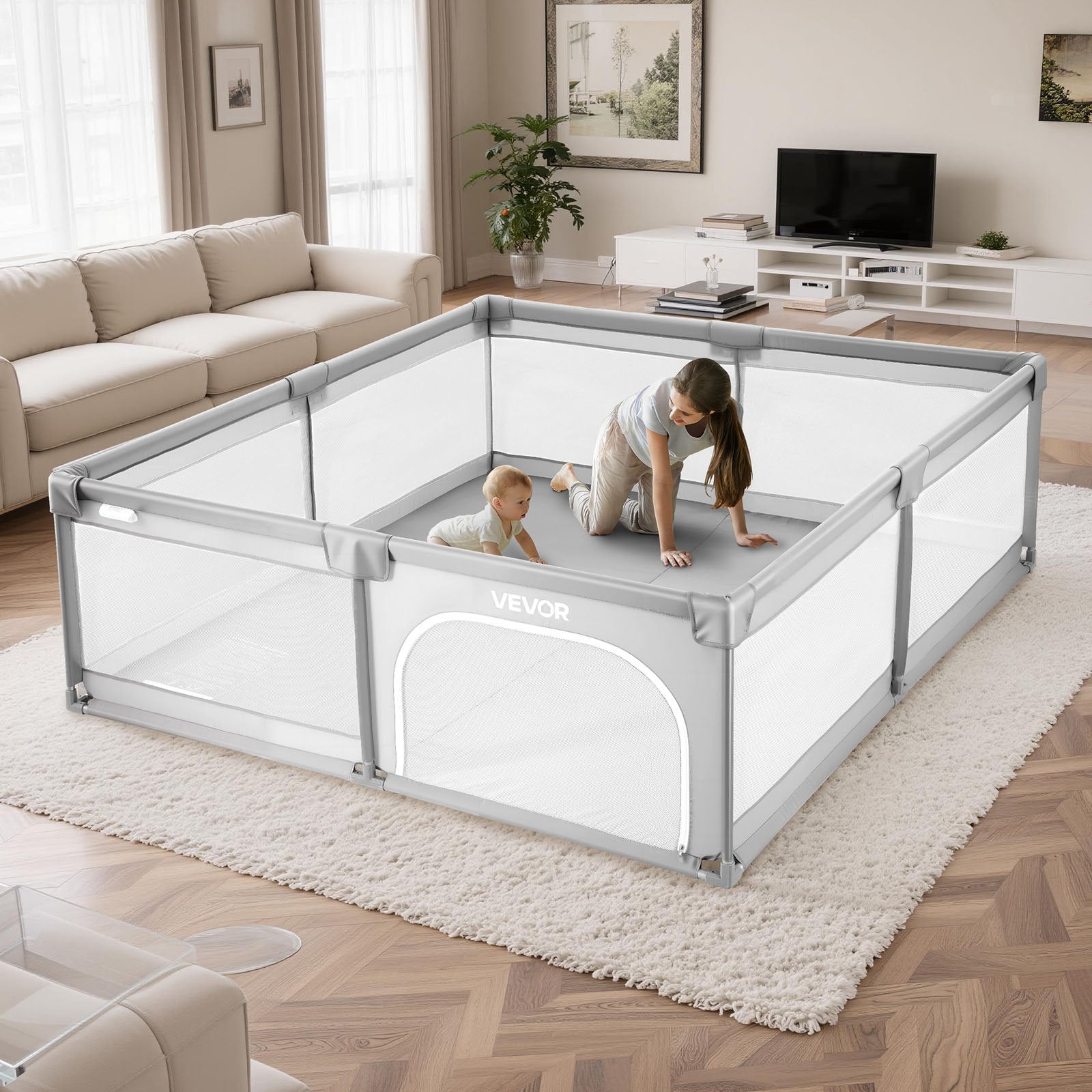 Vaikiškas maniežas VEVOR P1001-1, 2000 x 1490 mm
