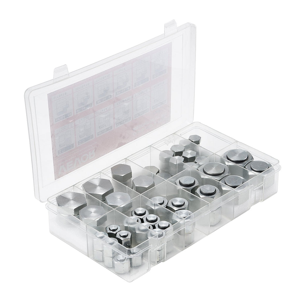 Hidraulinių jungčių rinkinys VEVOR ORFS 72PCS-SS, 72 vnt.