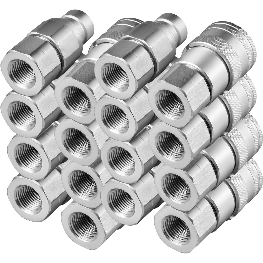 Hidraulinės greitosios jungtys VEVOR 1/2" NPT, 8 poros