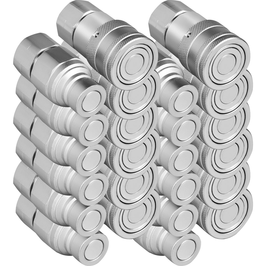 Hidraulinės greitosios jungtys VEVOR ISO 16028, 1/2" NPT (12 porų)
