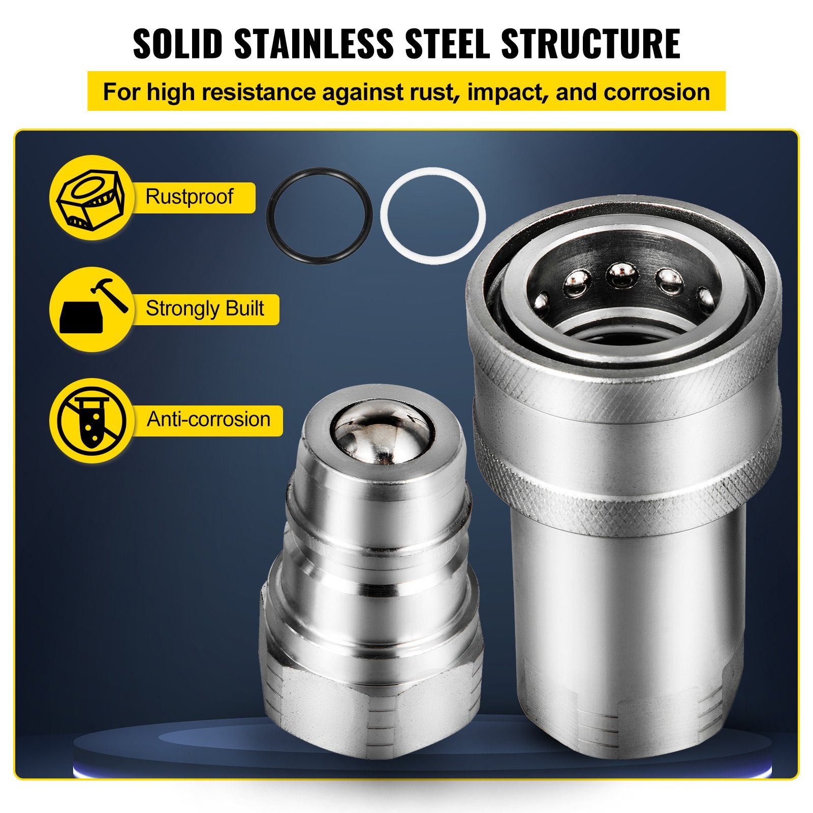 Hidraulinės jungtys VEVOR ISO 5675, 3/8" NPT sriegis