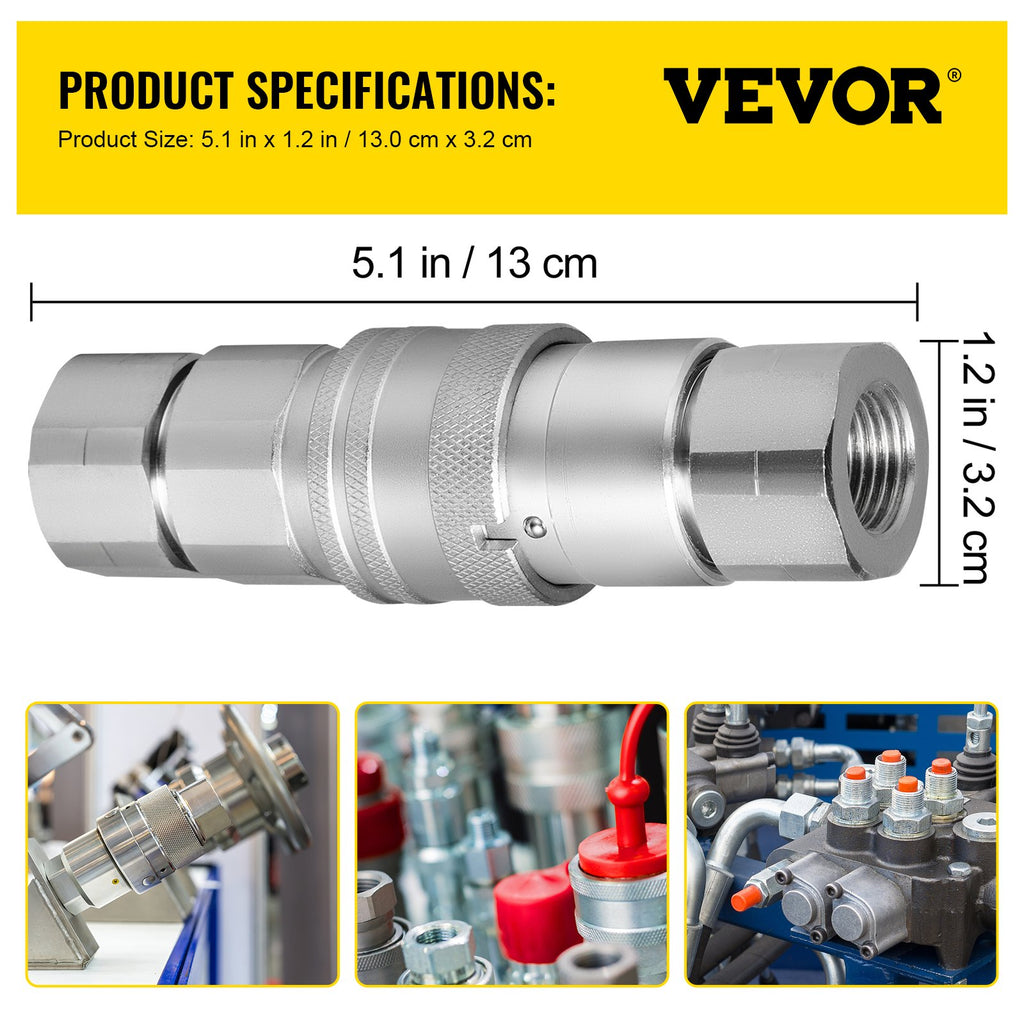 Hidraulinės jungtys VEVOR ISO 5675, 3/8" NPT sriegis