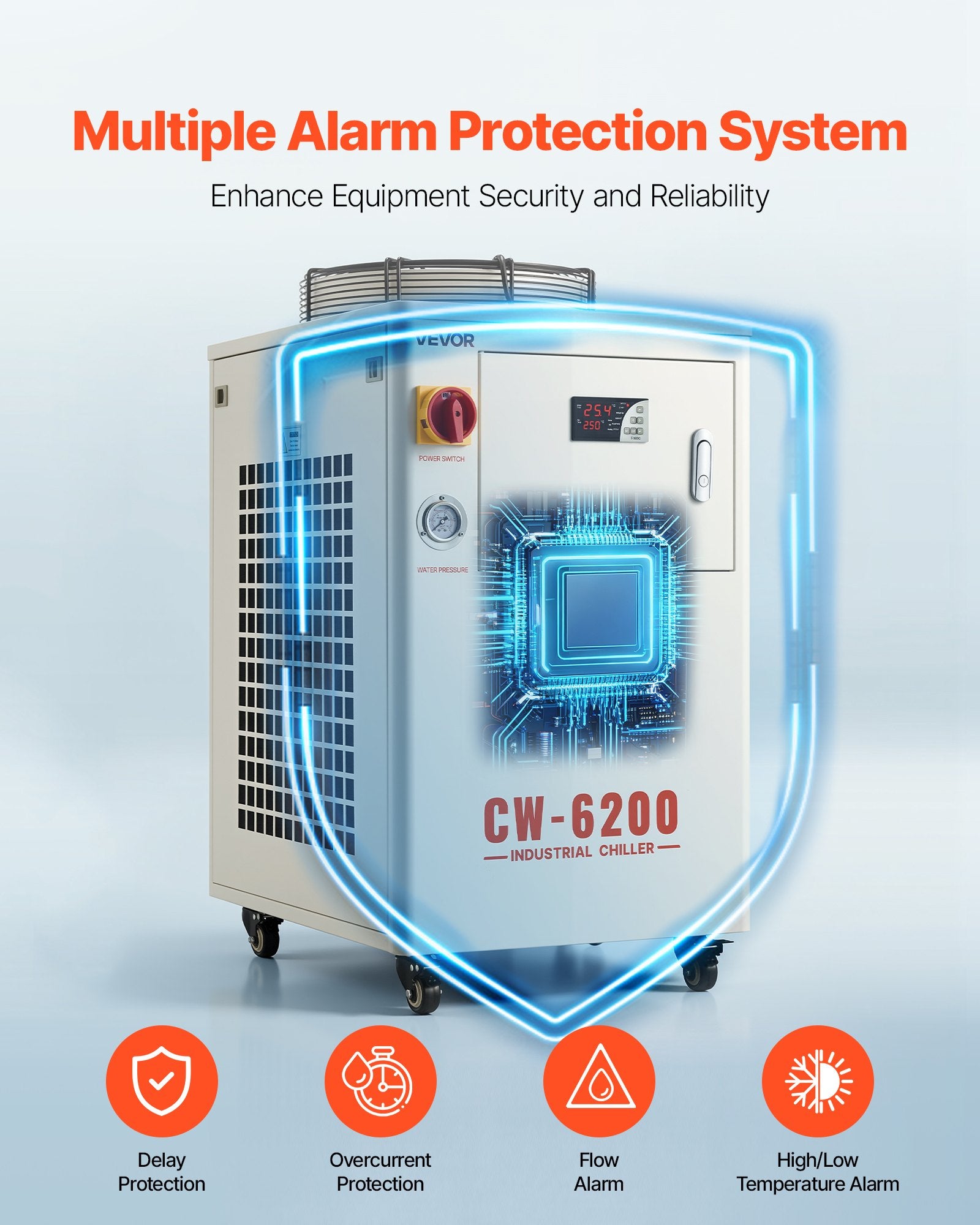 Pramoninis vandens aušintuvas VEVOR CW-6200, 5000 W