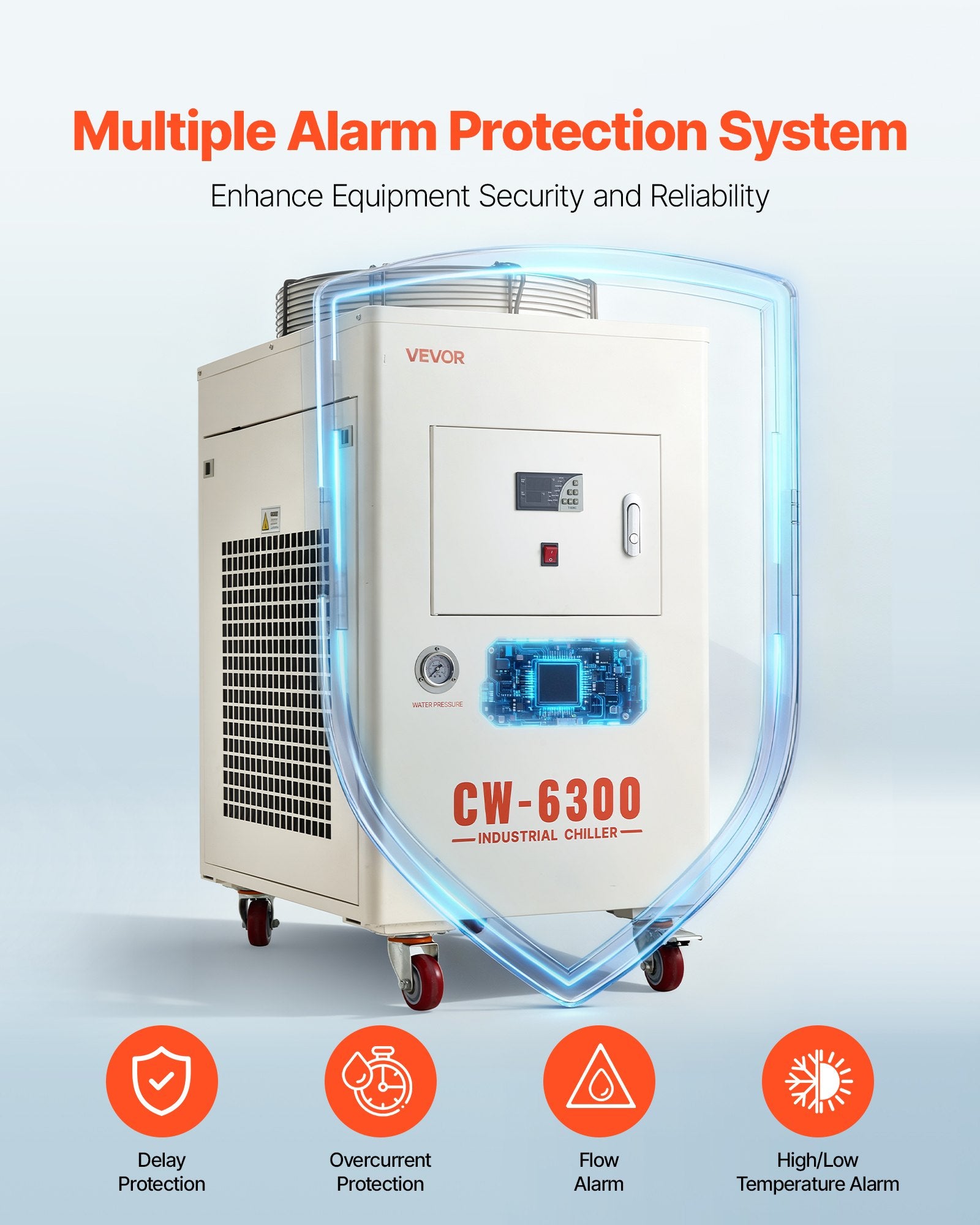 Pramoninis vandens aušintuvas VEVOR CW-6300, 8000 W