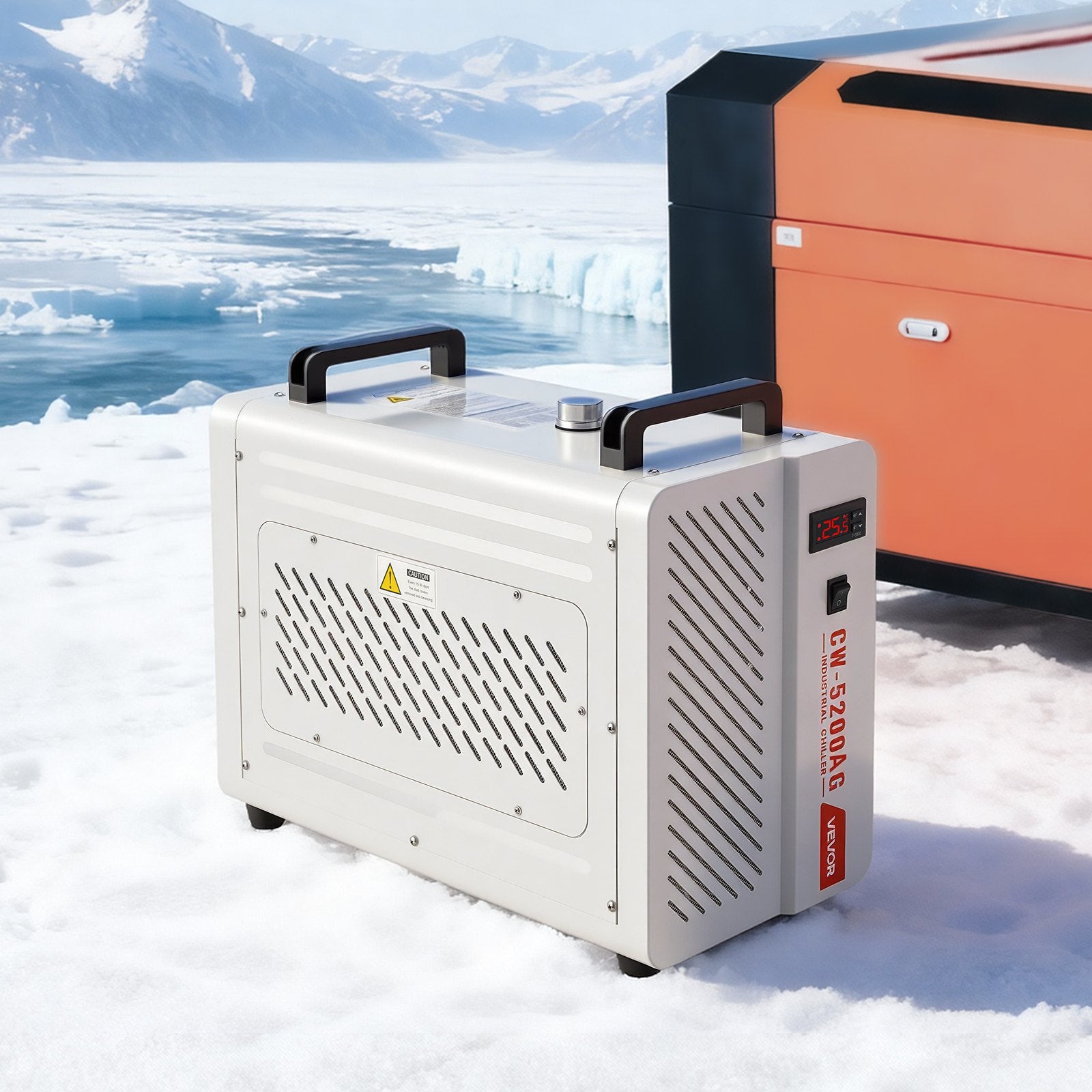 Pramoninis vandens aušintuvas VEVOR CW-5200AG, 1600 W