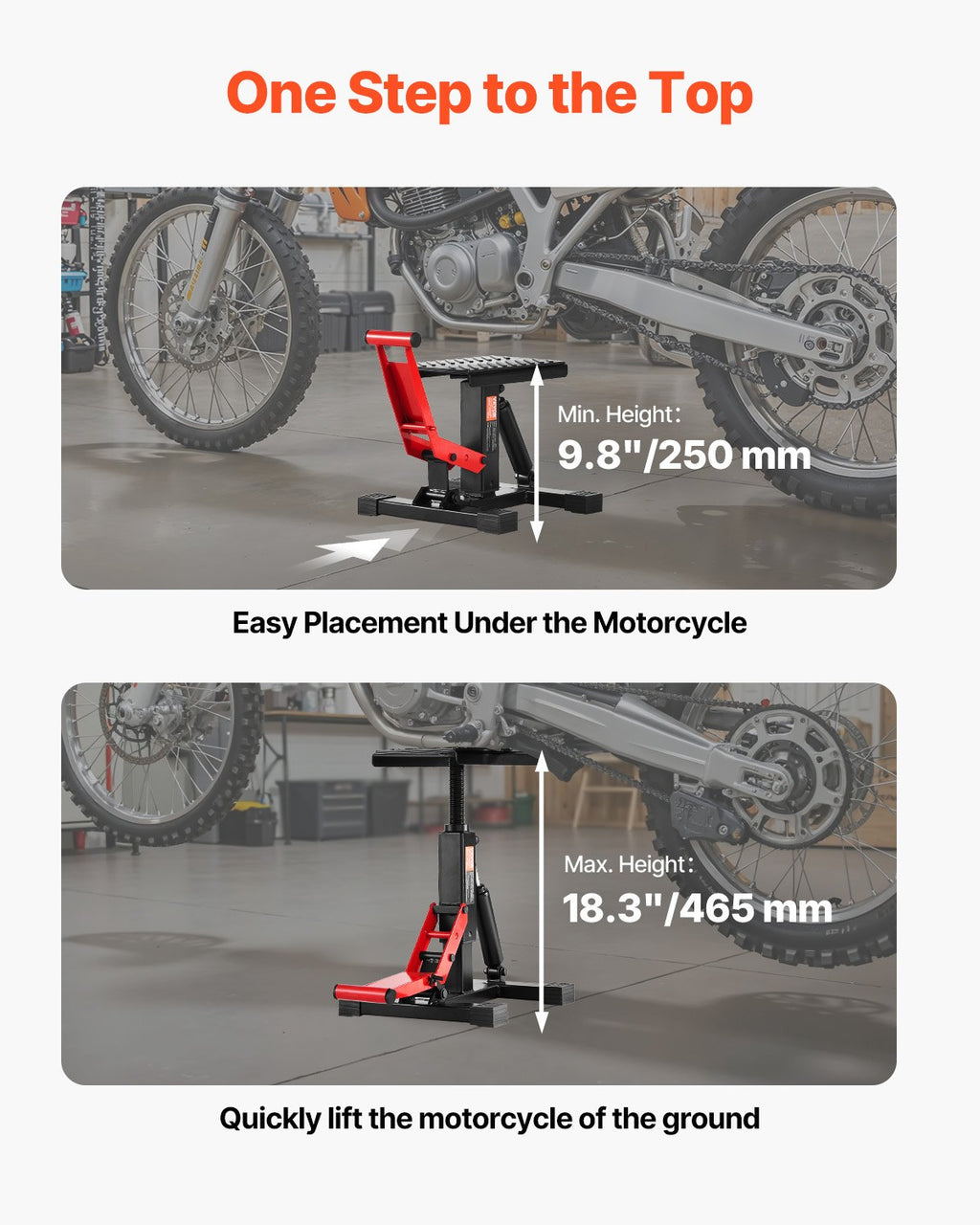 Krosinio motociklo pakėlėjas VEVOR TD-059-02, 544 kg keliamoji galia