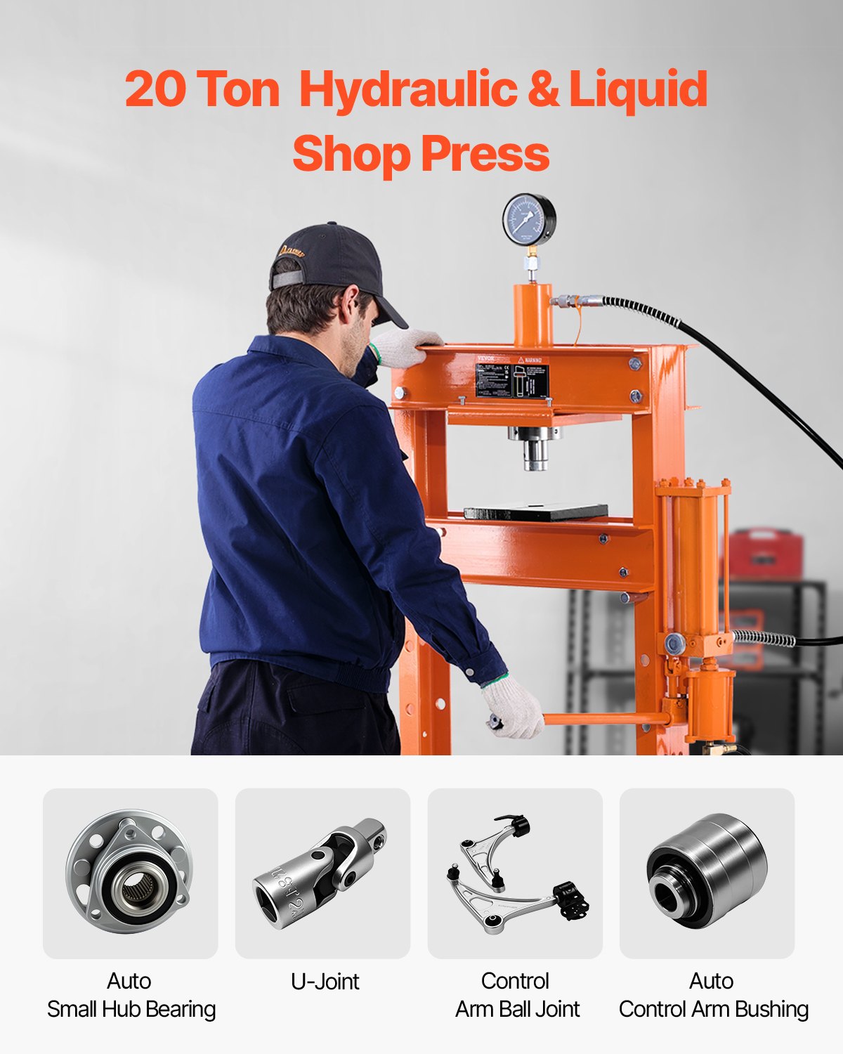 Hidraulinis presas VEVOR ZX0901, 20 t