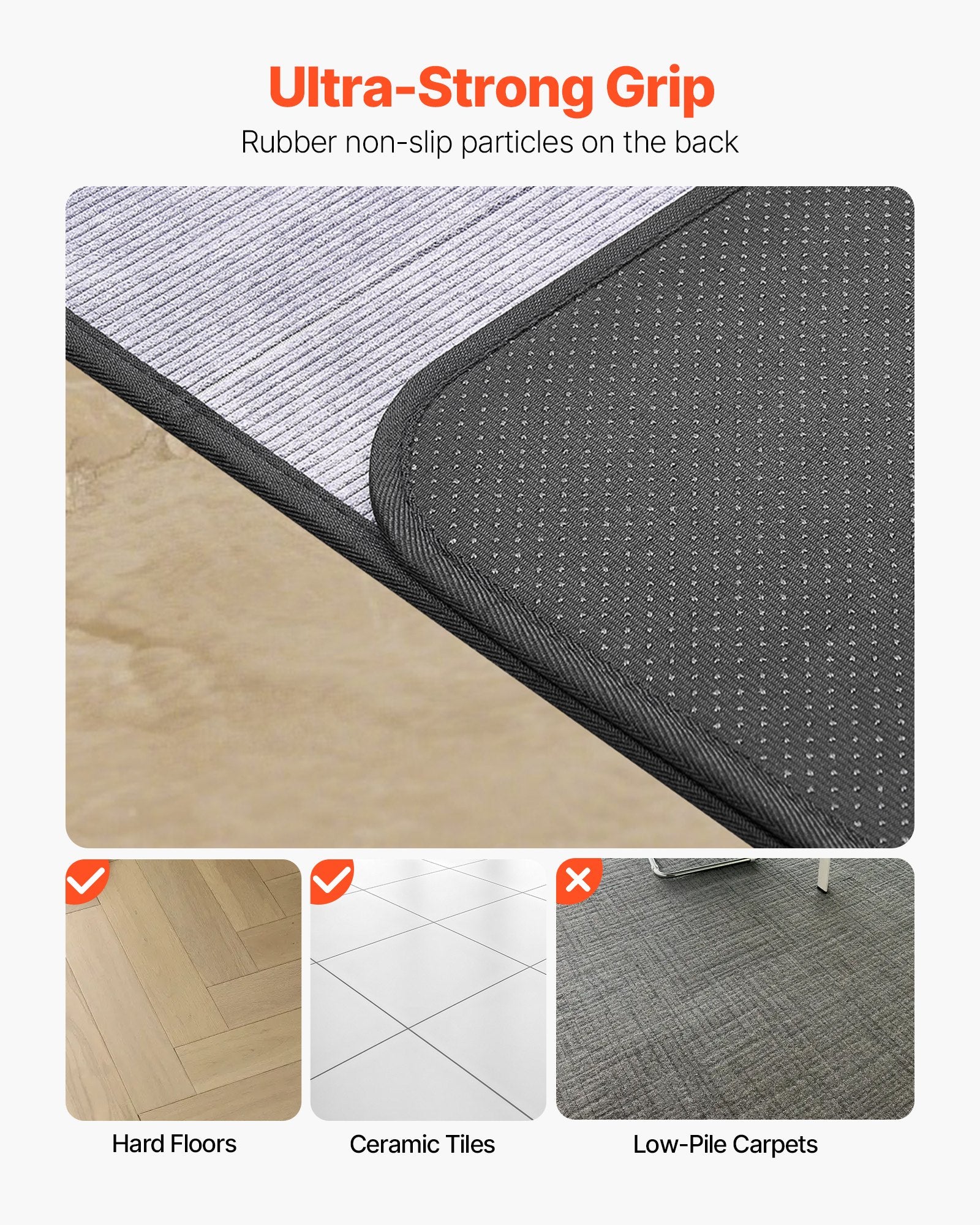 Kėdės kilimėlis VEVOR DXR-3648R, 915 x 1225 mm