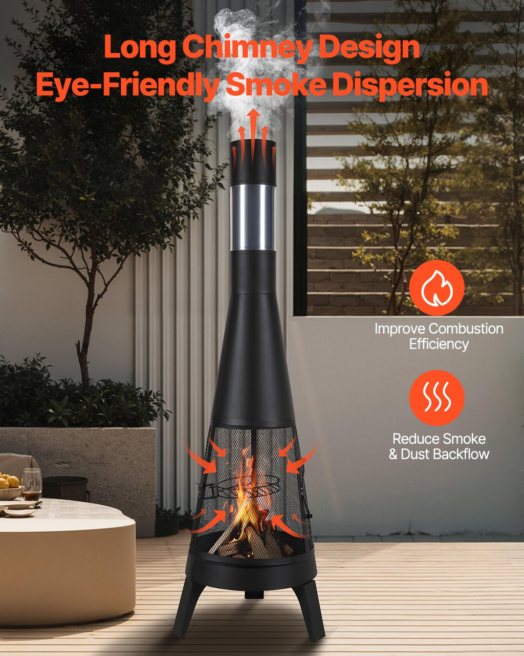 Lauko židinys VEVOR 81203L, 50 cm skersmens