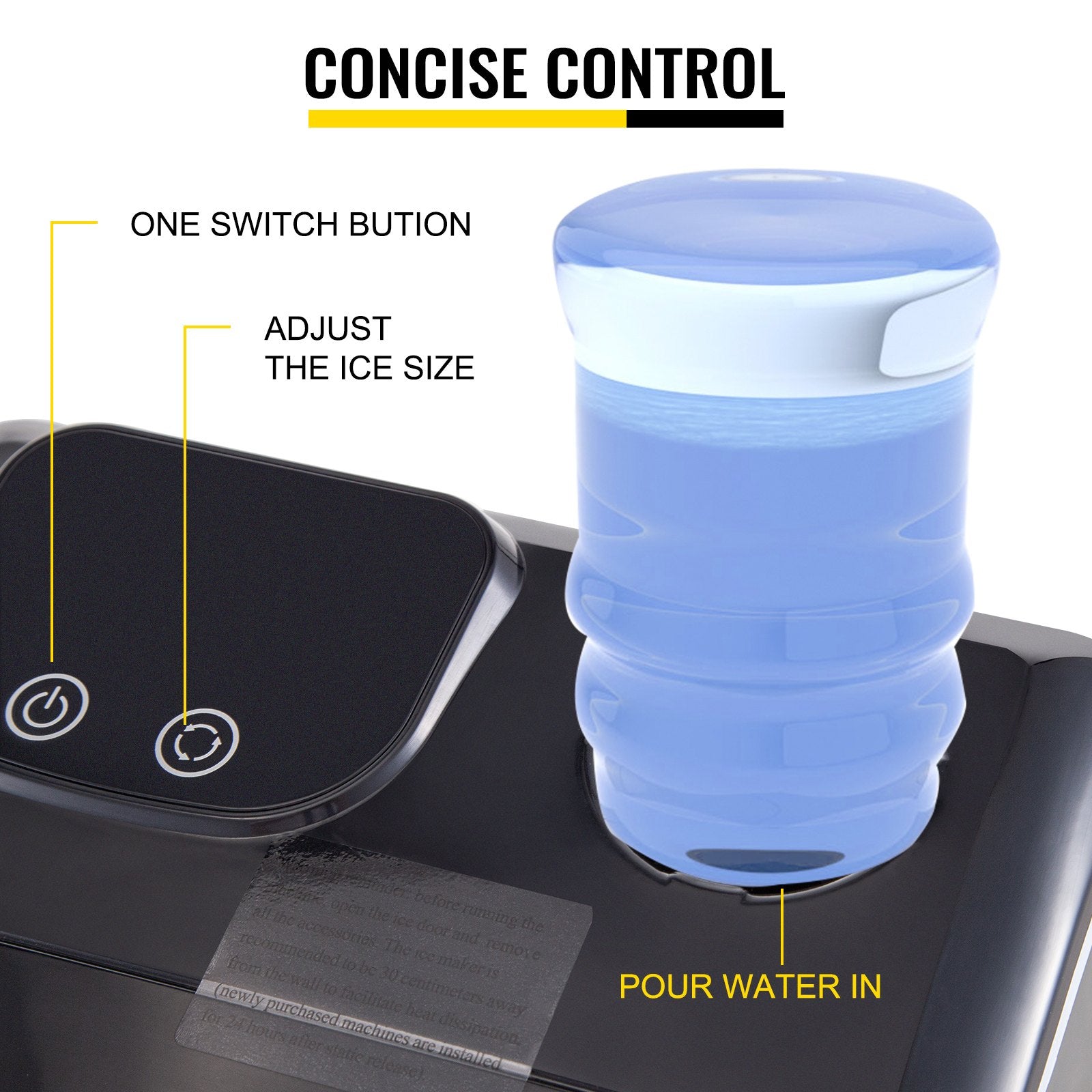 Ledo gaminimo aparatas VEVOR Countertop Ice Maker, 18 kg/parą