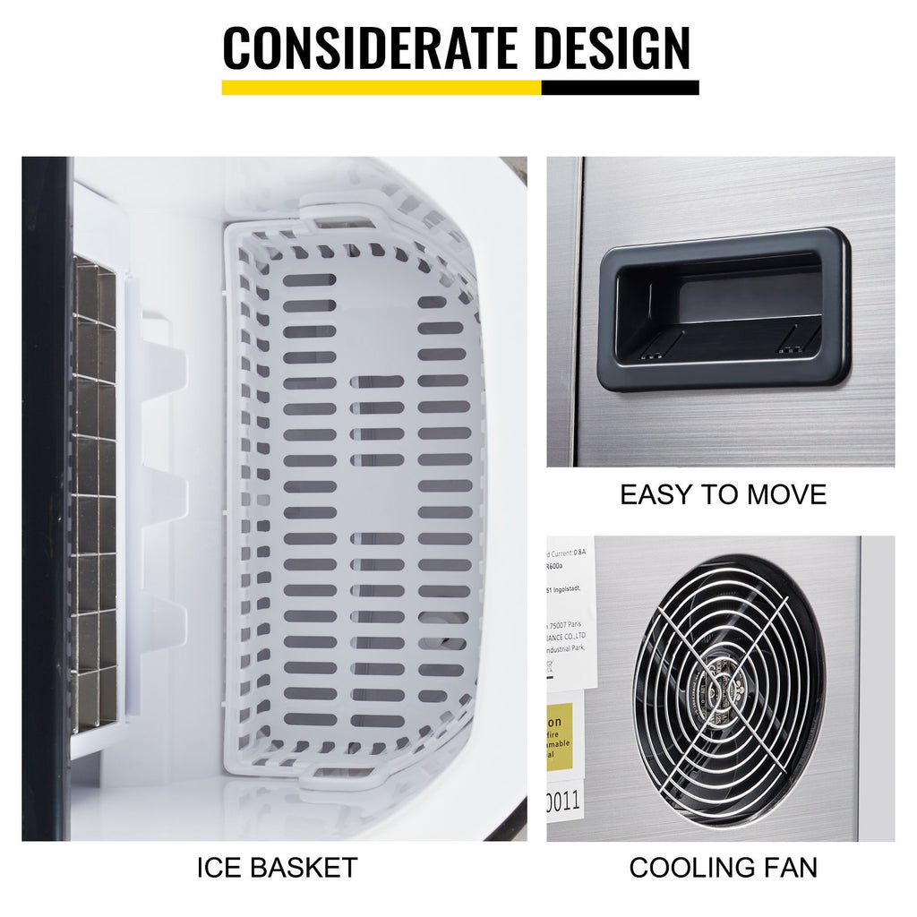 Ledo gaminimo aparatas VEVOR Countertop Ice Maker, 18 kg/parą