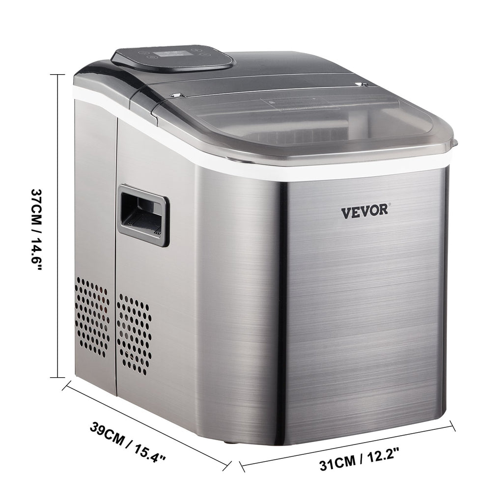 Ledo gaminimo aparatas VEVOR Countertop Ice Maker, 18 kg/parą